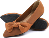 VUN Pointed Toe Ballet Flats for Women Slip On Comfortable Flats