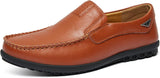 VUN Men’s Casual Leather Fashion Slip-on Loafers Shoes