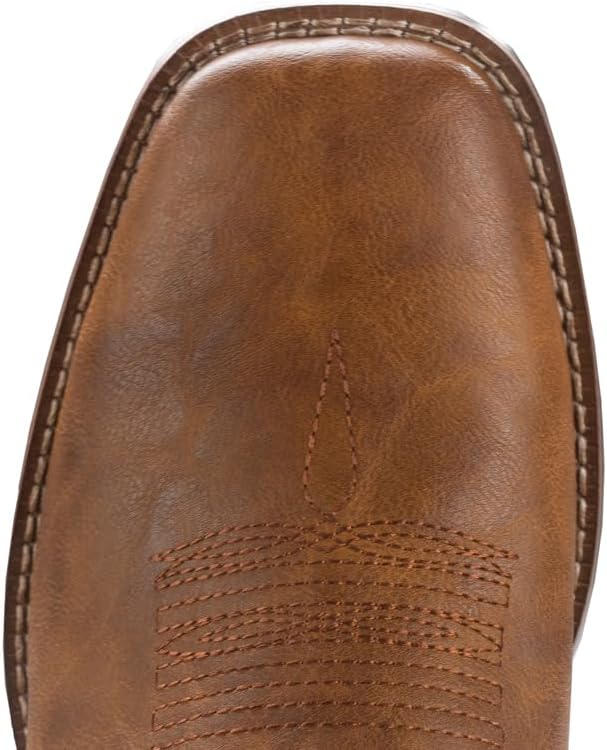 VUN Cowboy Boots For Men Wide Western Boot Traditional American Flag Retro Square Toe Country Work Boots