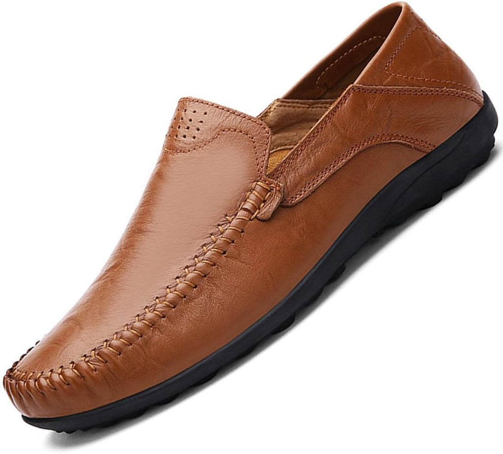 VUN Men's Premium Genuine Leather Casual Slip on Loafers