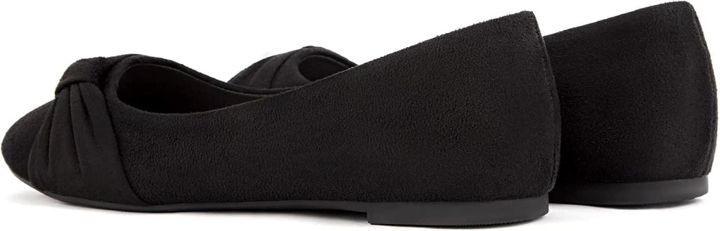 VUN Women's Flats Shoes Faux Suede Round Toe Ballet