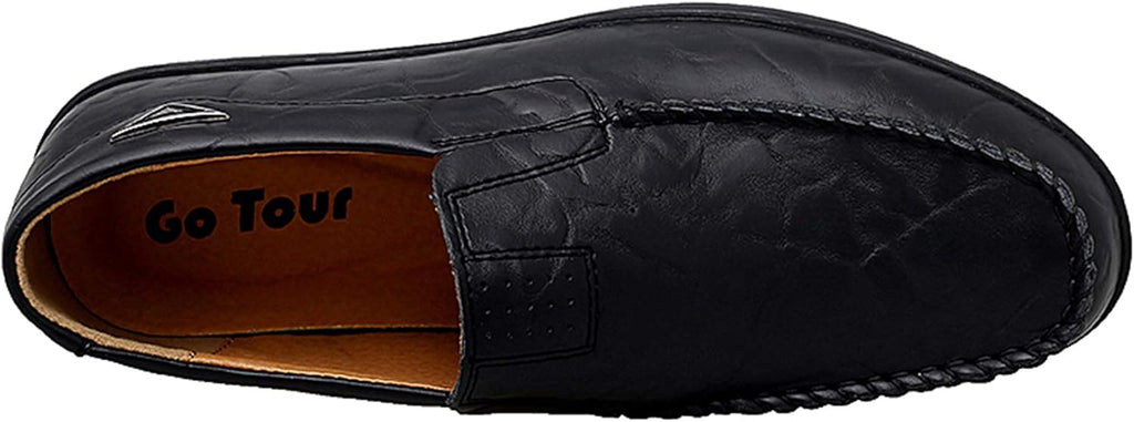 VUN Men’s Casual Leather Fashion Slip-on Loafers Shoes