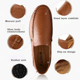 VUN Men's Premium Genuine Leather Casual Slip on Loafers