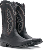 VUN Cowboy Boots For Men Western Boot Embroidered Square Toe