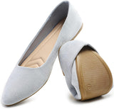 VUN Women’s Flats Shoes Comfortable Suede Pointed Toe Slip On