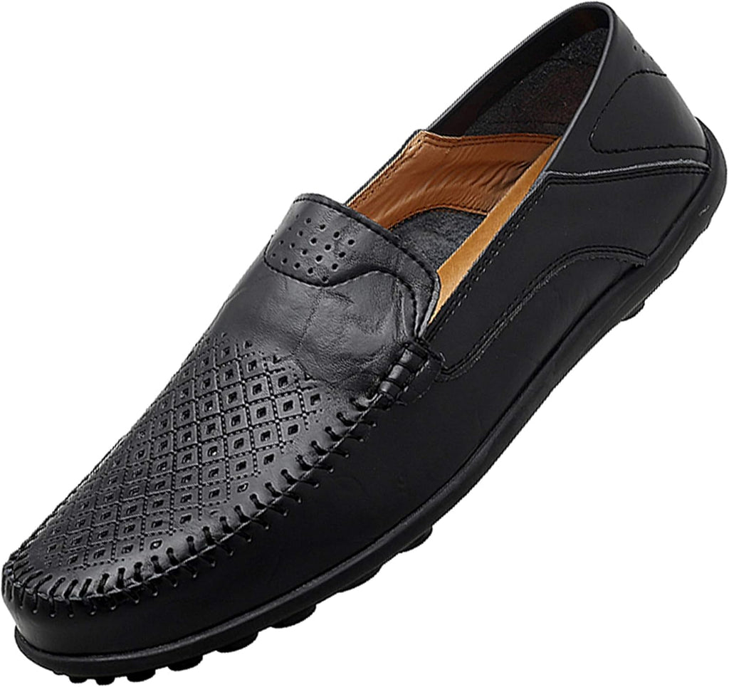 VUN Men's Premium Genuine Leather Casual Slip on Loafers