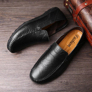 VUN Men's Premium Genuine Leather Casual Slip on Loafers
