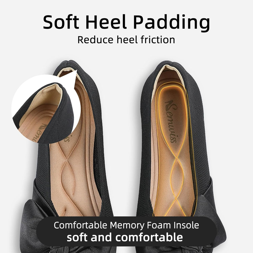 VUN Pointed Toe Ballet Flats for Women Slip On Comfortable Flats