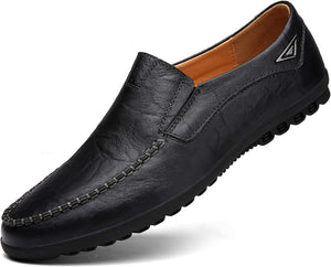 VUN Men’s Casual Leather Fashion Slip-on Loafers Shoes