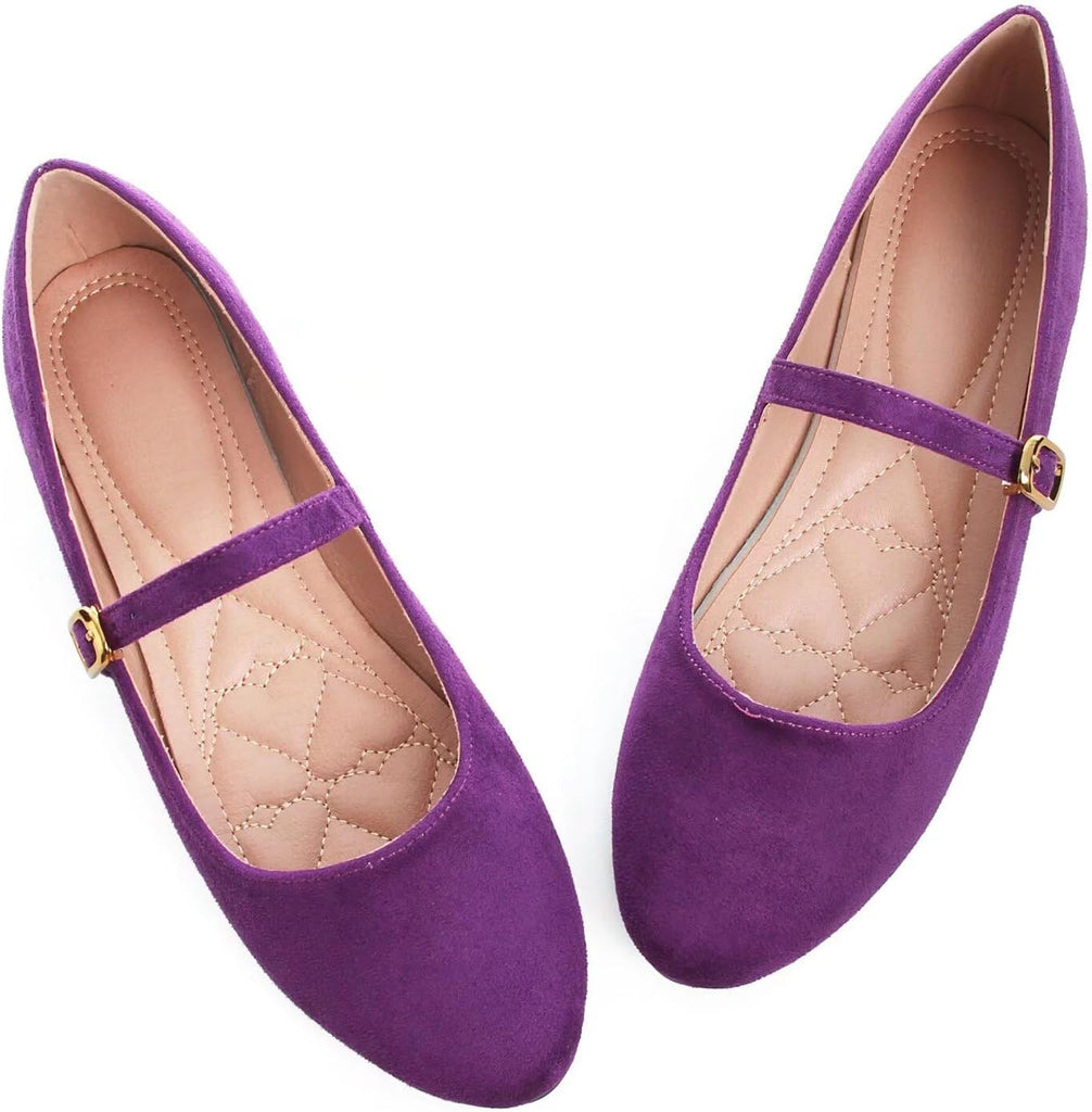 VUN Women's Slip on Flats,Classy Round Toe Solid
