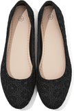 VUN Dress Shoes for Women Round Toe Flats Shoes Lace Ballet Flats