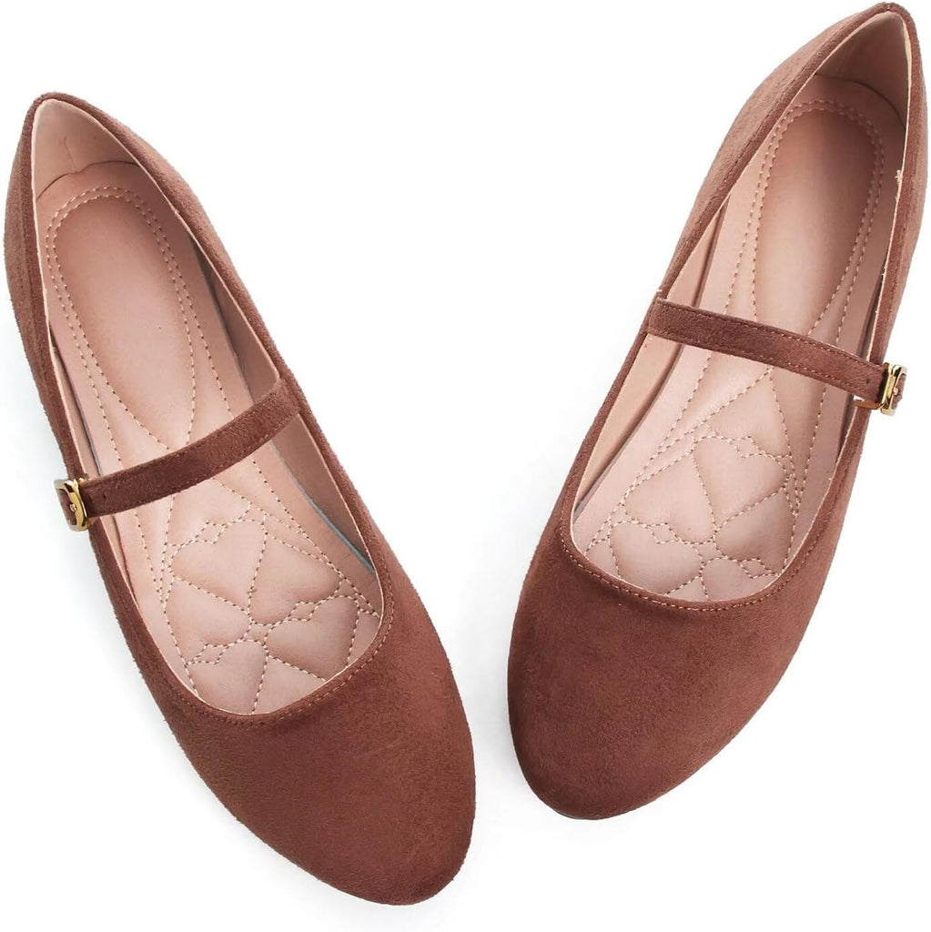 VUN Women's Slip on Flats,Classy Round Toe Solid