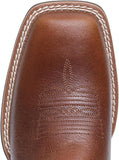 VUN Women's Leather Western Boots Square Toe Cowboy Boots for Women Mid Calf