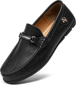 VUN Men’s Casual Leather Fashion Slip on Loafers