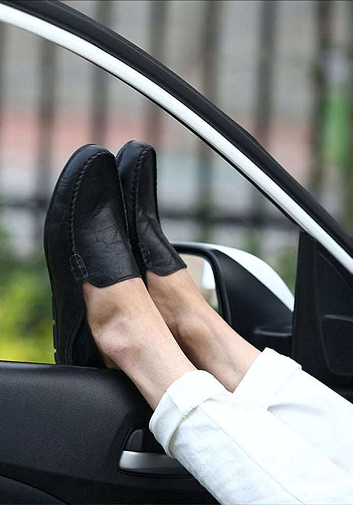 VUN Men's Premium Genuine Leather Casual Slip on Loafers
