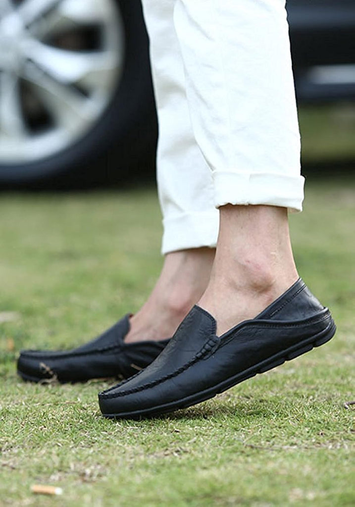 VUN Men's Premium Genuine Leather Casual Slip on Loafers