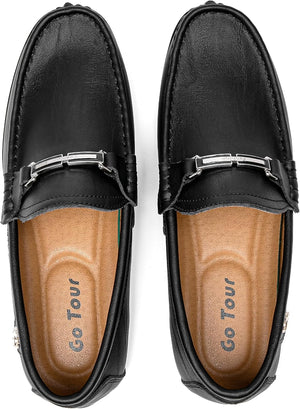 VUN Men’s Casual Leather Fashion Slip on Loafers