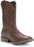 VUN Cowboy Boots For Men Wide Western Boot Traditional American Flag Retro Square Toe Country Work Boots