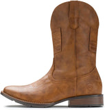 VUN Cowboy Boots For Men Wide Western Boot Traditional American Flag Retro Square Toe Country Work Boots