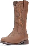 VUN Cowgirl Boots Cowboy Boots For Girls Boys Kids Toddler Fashion Western Boots Mid Calf Riding Shoes