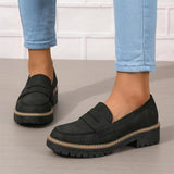 VUN Womens Loafers Shoes Platform Chunky Penny Loafer Lug Sole Comfortable Slip On Work Office Business Casual Dress Shoes