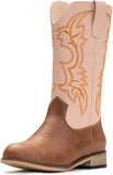 VUN Cowgirl Boots Cowboy Boots For Girls Boys Kids Toddler Fashion Western Boots Mid Calf Riding Shoes