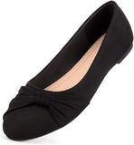 VUN Women's Flats Shoes Faux Suede Round Toe Ballet