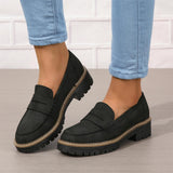VUN Womens Loafers Shoes Platform Chunky Penny Loafer Lug Sole Comfortable Slip On Work Office Business Casual Dress Shoes