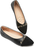 VUN Women's Flats Shoes Faux Suede Ballet Flats Comfortable
