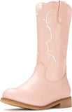 VUN Cowgirl Boots Cowboy Boots For Girls Boys Kids Toddler Fashion Western Boots Mid Calf Riding Shoes