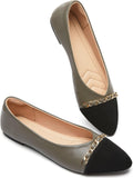 VUN Women's Flats Shoes Faux Suede Ballet Flats Comfortable