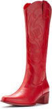 VUN Cowboy Boots For Women Pointy Toe Women's Western Boots Cowgirl Boots Mid Calf Boots