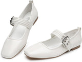 VUN Mary Jane Shoes Women Woven Flats for Women