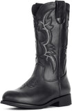 VUN Cowgirl Boots Cowboy Boots For Girls Boys Kids Toddler Fashion Western Boots Mid Calf Riding Shoes