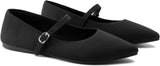 VUN Pointed Toe Flats Knit Ballet Flat Shoes for Women Comfortable with Adjustable Strap,Washable Dressy Casual Flats for Work Office