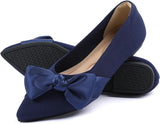 VUN Pointed Toe Ballet Flats for Women Slip On Comfortable Flats