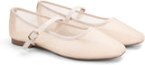 VUN Mesh Ballet Flats Square Toe Mary Jane Flats