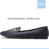 VUN Women's Pointy Toe Loafer Flat Comfortable Faux Suede