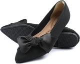 VUN Pointed Toe Ballet Flats for Women Slip On Comfortable Flats