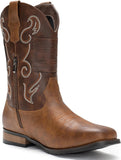 VUN Cowboy Boots For Men Western Boot Classic American Flag Embroidered