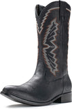 VUN Cowboy Boots For Men Western Boot Embroidered Square Toe