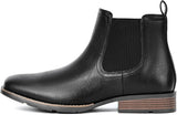 VUN Men's Chelsea Boots Square Toe Western Ankle Boots Slip On Casual Dress Cowboy Boot