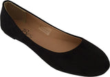 VUN Womens Ballet Flats Shoes - 8600 Black Micro / 7