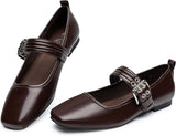VUN Mary Jane Shoes Women Woven Flats for Women