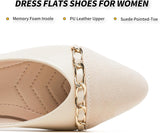 VUN Women's Flats Shoes Faux Suede Ballet Flats Comfortable