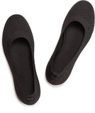 VUN Women’s Ballet Flat Shoes Knit Dress Shoes Round Toe