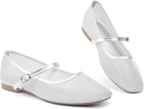 VUN Mesh Ballet Flats Square Toe Mary Jane Flats