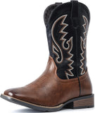VUN Cowboy Boots For Men Western Boot Durable Fashionable Retro Classic Embroidered
