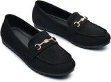 VUN Women's Wide Loafers Shoes Cute