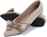 VUN Pointed Toe Ballet Flats for Women Slip On Comfortable Flats